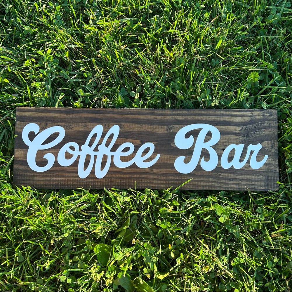 “Coffee Bar” Reclaimed Wood Sign
